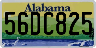 AL license plate 56DC825