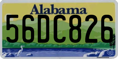 AL license plate 56DC826