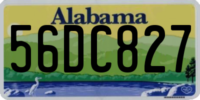 AL license plate 56DC827