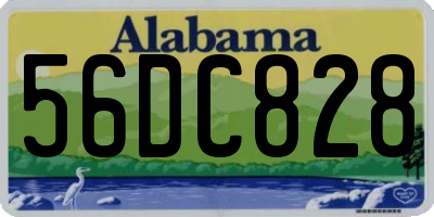 AL license plate 56DC828