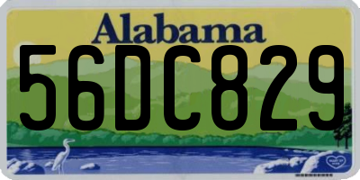 AL license plate 56DC829