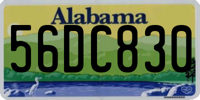AL license plate 56DC830
