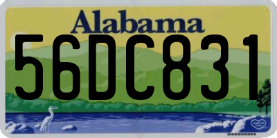 AL license plate 56DC831