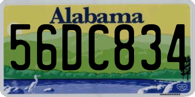 AL license plate 56DC834