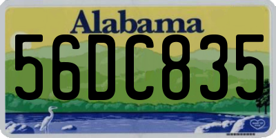 AL license plate 56DC835