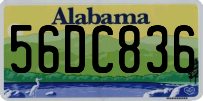 AL license plate 56DC836