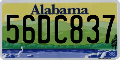 AL license plate 56DC837
