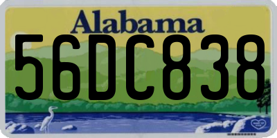 AL license plate 56DC838