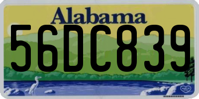 AL license plate 56DC839