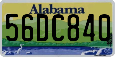 AL license plate 56DC840