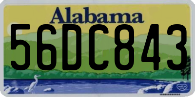AL license plate 56DC843