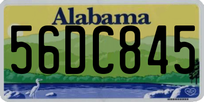 AL license plate 56DC845