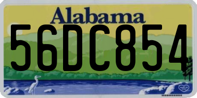 AL license plate 56DC854