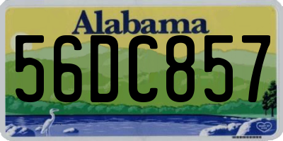 AL license plate 56DC857