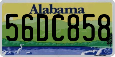 AL license plate 56DC858
