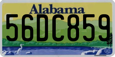 AL license plate 56DC859