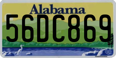 AL license plate 56DC869