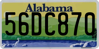 AL license plate 56DC870