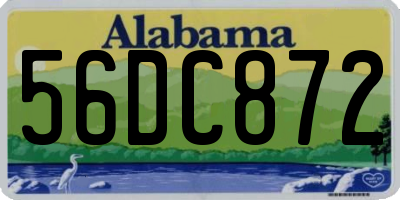AL license plate 56DC872