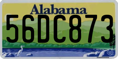 AL license plate 56DC873