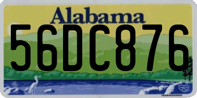 AL license plate 56DC876