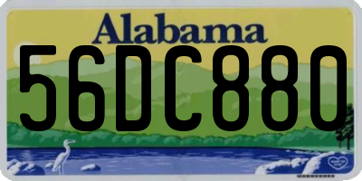 AL license plate 56DC880