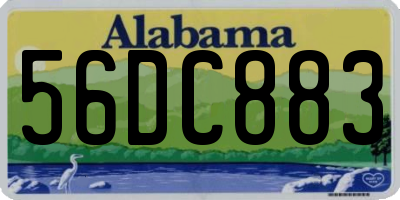 AL license plate 56DC883