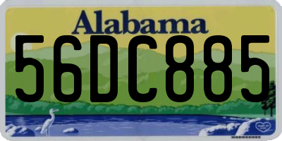 AL license plate 56DC885