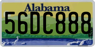AL license plate 56DC888