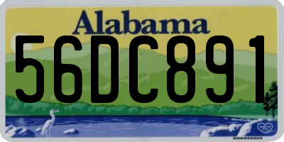AL license plate 56DC891
