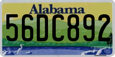 AL license plate 56DC892