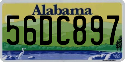 AL license plate 56DC897