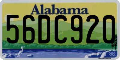 AL license plate 56DC920