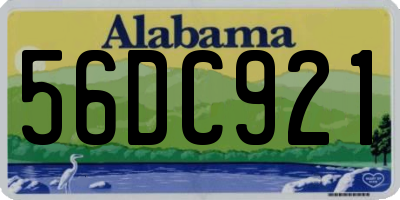 AL license plate 56DC921