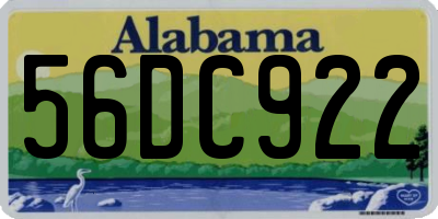 AL license plate 56DC922
