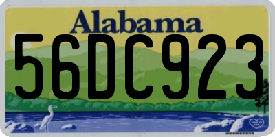 AL license plate 56DC923