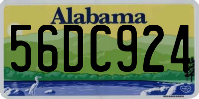 AL license plate 56DC924
