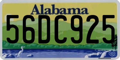 AL license plate 56DC925