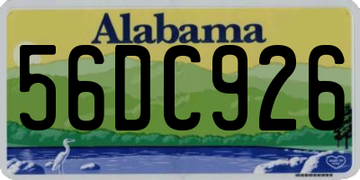 AL license plate 56DC926