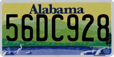 AL license plate 56DC928