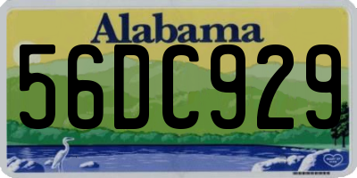 AL license plate 56DC929