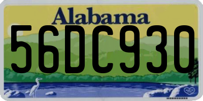 AL license plate 56DC930