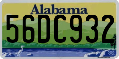 AL license plate 56DC932