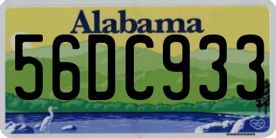 AL license plate 56DC933