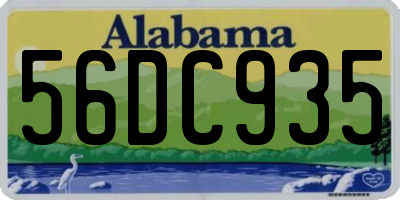 AL license plate 56DC935