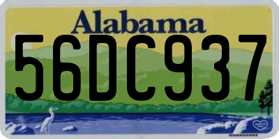 AL license plate 56DC937