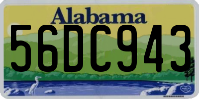 AL license plate 56DC943