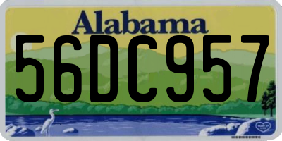 AL license plate 56DC957