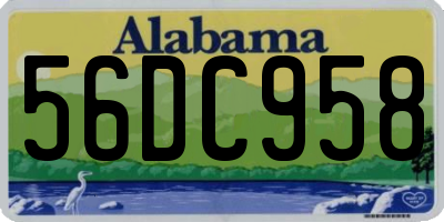AL license plate 56DC958