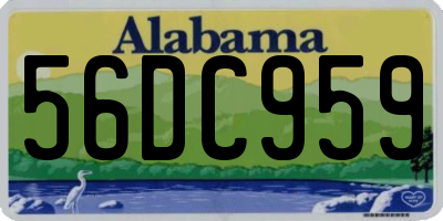 AL license plate 56DC959